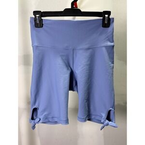 Old Navy Active PowerSoft High Waisted Tie Hem Biker Shorts Blue Womens Medium